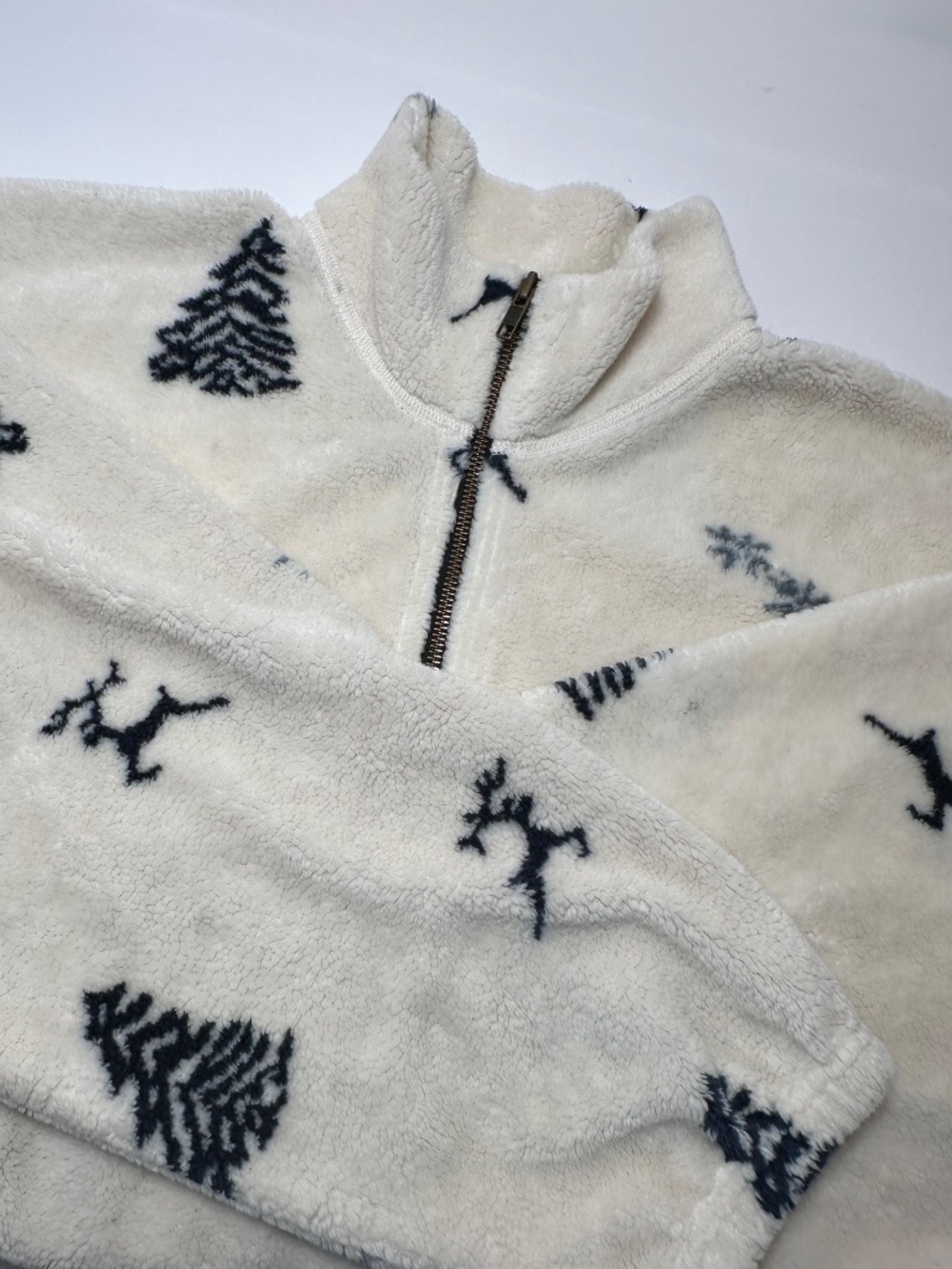 Vintage EZZE Wear Fleece Jacket Oversized LG | Cabin Core Deer Winter Canada - Picture 3 of 10